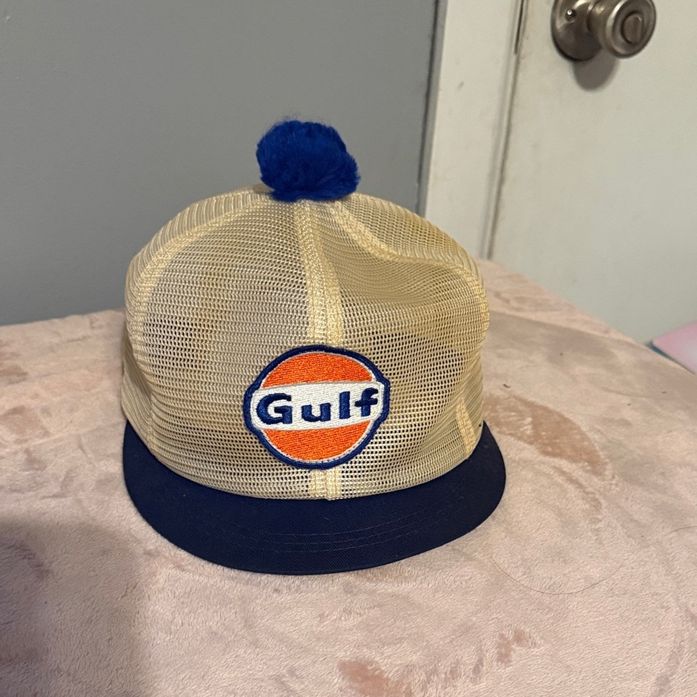 Vintage Gulf K products snap back Cap with Blue and Orange Accents